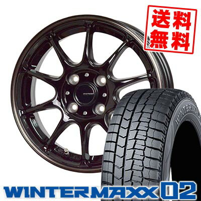 145/80R13 75Q ダンロップ WINTER MAXX 02 WM02 G-SPEED P-07 スタッドレスタイヤホイール4本セット 【取付対象】