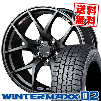 215/45R17 87Q DUNLOP ダンロップ WINTER MAXX 02 WM02 ウインターマックス 02 SSR GTV03 SSR GTV03 スタッドレスタイヤホイール4本セット【取付対象】
