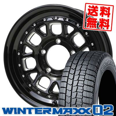 215/65R16 98Q ダンロップ WINTER MAXX 02 WM02 BARKLEY HARDROCK HURON スタッドレスタイヤホイール4本セット 【取付対象】