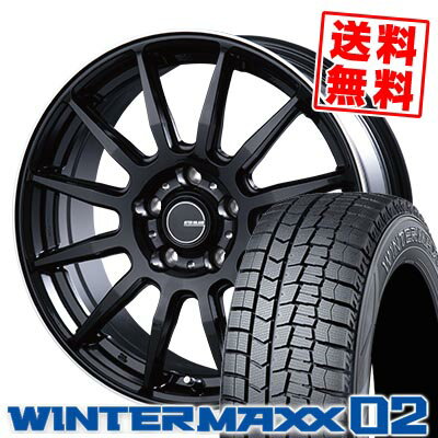 225/50R17 94Q ダンロップ WINTER MAXX 02 WM02 INFINITY F12 スタッドレスタイヤホイール4本セット 【取付対象】