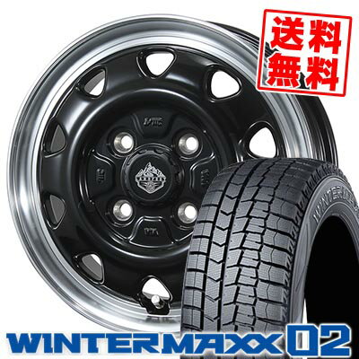 165/70R14 81Q ダンロップ WINTER MAXX 02 WM02 LANDFOOT SWZ スタッドレスタイヤホイール4本セット 【取付対象】