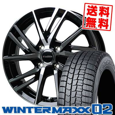 155/70R12 73Q ダンロップ WINTER MAXX 02 WM02 Laffite LW06 スタッドレスタイヤホイール4本セット 【取付対象】