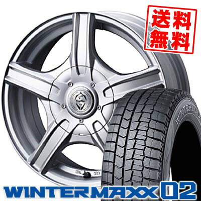 185/65R14 DUNLOP ダンロップ WINTER MAXX 02 WM02 ウインターマックス 02 Treffer MH トレファーMH スタッドレスタイヤホイール4本セット【取付対象】