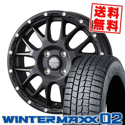 165/65R14 79Q ダンロップ WINTER MAXX 02 WM02 MUDVANCE 08 スタッドレスタイヤホイール4本セット 【取付対象】