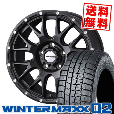 215/60R16 95Q ダンロップ WINTER MAXX 02 WM02 MUDVANCE 08 スタッドレスタイヤホイール4本セット 【取付対象】