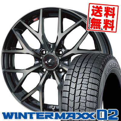 165/55R15 DUNLOP ダンロップ WINTER MAXX 02 WM02 ウインターマックス 02 weds LEONIS MX ウェッズ レオニス MX スタッドレスタイヤホイール4本セット【取付対象】