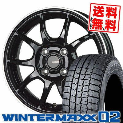 165/65R14 79Q DUNLOP ダンロップ WINTER MAXX 02 WM02 ウインターマックス 02 G-SPEED P-06 Gスピード P-06 スタッドレスタイヤホイール4本セット