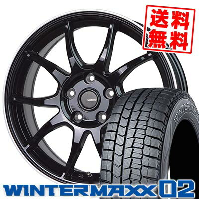 215/65R16 98Q DUNLOP ダンロップ WINTER MAXX 02 WM02 ウインターマックス 02 G-SPEED P-06 Gスピード P-06 スタッドレスタイヤホイール4本セット