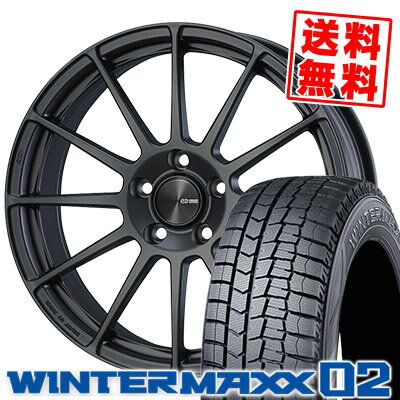 215/60R16 DUNLOP ダンロップ WINTER MAXX 02 WM02 ウインターマックス 02 ENKEI PF03 エンケイ PF03 スタッドレスタイヤホイール4本セット【取付対象】