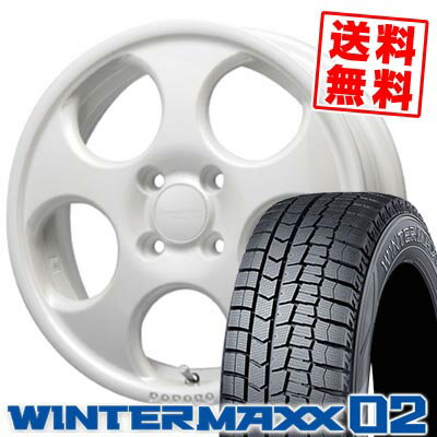 155/65R14 75Q ダンロップ WINTER MAXX 02 WM02 HYPERION POPORO スタッドレスタイヤホイール4本セット 【取付対象】