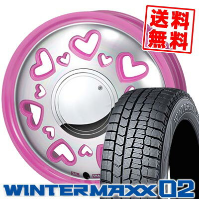 165/65R14 79Q ダンロップ WINTER MAXX 02 WM02 K-Quty スタッドレスタイヤホイール4本セット 【取付対象】