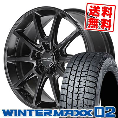 225/45R18 91Q ダンロップ WINTER MAXX 02 WM02 RMP RACING R25 Plus スタッドレスタイヤホイール4本セット 【取付対象】