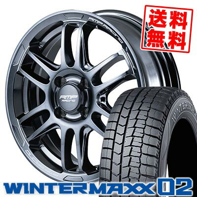 165/60R15 77Q ダンロップ WINTER MAXX 02 WM02 RMP RACING R26 スタッドレスタイヤホイール4本セット 【取付対象】