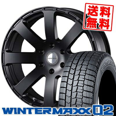225/50R18 95Q ダンロップ WINTER MAXX 02 WM02 Reverson R8 スタッドレスタイヤホイール4本セット for 200系ハイエース【取付対象】