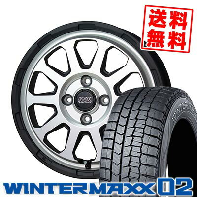 185/70R14 88Q ダンロップ WINTER MAXX 02 WM02 MAD CROSS RANGER スタッドレスタイヤホイール4本セット 【取付対象】