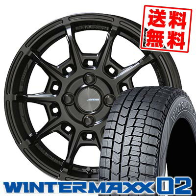 185/65R15 88Q ダンロップ WINTER MAXX 02 WM02 GALERNA REFINO スタッドレスタイヤホイール4本セット 【取付対象】