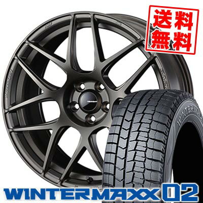 215/50R17 91Q ダンロップ WINTER MAXX 02 WM02 WedsSport SA-27R スタッドレスタイヤホイール4本セット 【取付対象】