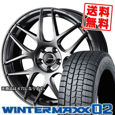 195/65R15 91Q ダンロップ WINTER MAXX 02 WM02 WedsSport SA-27R スタッドレスタイヤホイール4本セット 【取付対象】