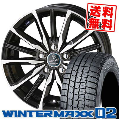 205/65R15 94Q ダンロップ WINTER MAXX 02 WM02 SMACK VALKYRIE スタッドレスタイヤホイール4本セット 【取付対象】