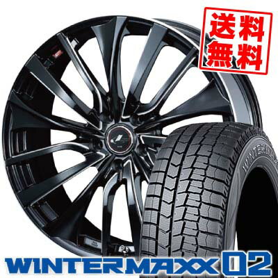 225/45R18 DUNLOP ダンロップ WINTER MAXX 02 WM02 ウインターマックス 02 weds LEONIS VT ウエッズ レオニス VT スタッドレスタイヤホイール4本セット【取付対象】