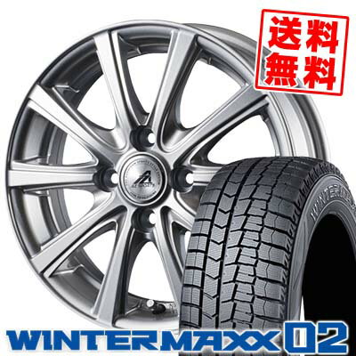 155/65R13 DUNLOP ダンロップ WINTER MAXX 02 WM02 ウインターマックス 02 AZ sports YL-10 AZスポーツ YL-10 スタッドレスタイヤホイール4本セット【取付対象】