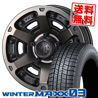 215/65R16 98Q ダンロップ WINTER MAXX 03 WM03 MG ARMOR FF スタッドレスタイヤホイール4本セット 【取付対象】