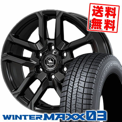 215/70R15 98Q ダンロップ WINTER MAXX 03 WM03 BAREROCK BISON スタッドレスタイヤホイール4本セット 6Hホイール【取付対象】