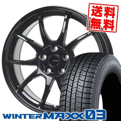 225/50R17 94Q DUNLOP ダンロップ WINTER MAXX 03 WM03 ウインターマックス 03 G-SPEED G-06 Gスピード G-06 スタッドレスタイヤホイール4本セット