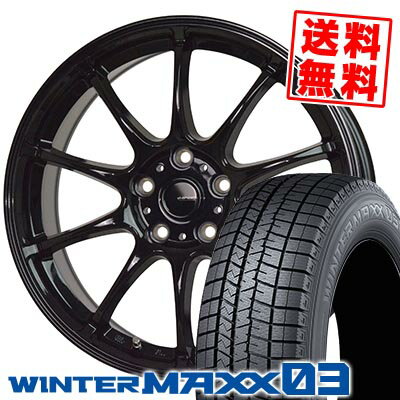 195/65R15 91Q ダンロップ WINTER MAXX 03 WM03 G-SPEED G-07 スタッドレスタイヤホイール4本セット 【取付対象】