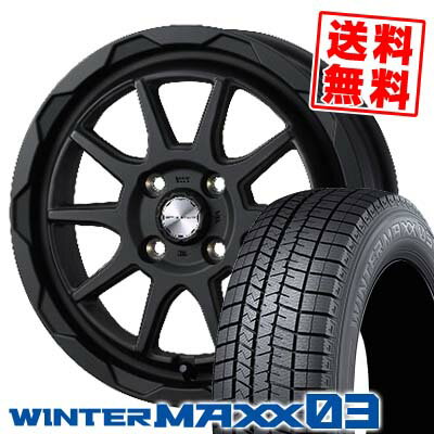 195/55R16 87Q ダンロップ WINTER MAXX 03 WM03 WEDS MUD VANCE06 スタッドレスタイヤホイール4本セット 【取付対象】