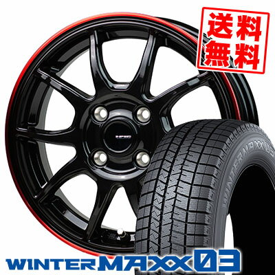 195/45R16 80Q DUNLOP ダンロップ WINTER MAXX 03 WM03 ウインターマックス 03 G-SPEED P-06 Gスピード P-06 スタッドレスタイヤホイール4本セット