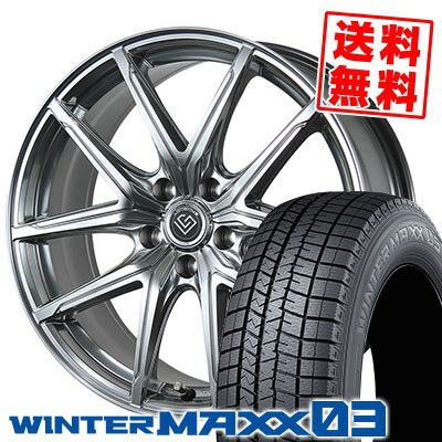 235/45R18 94Q ダンロップ WINTER MAXX 03 WM03 LONGINUS RE-X スタッドレスタイヤホイール4本セット 【取付対象】