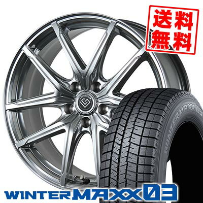 235/60R18 107Q XL ダンロップ WINTER MAXX 03 WM03 LONGINUS RE-X スタッドレスタイヤホイール4本セット 【取付対象】