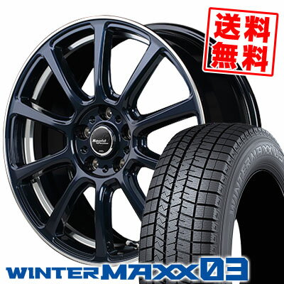 225/45R17 91Q ダンロップ WINTER MAXX 03 WM03 Rapid Performance ZX10 スタッドレスタイヤホイール4本セット 【取付対象】