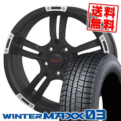 215/70R16 100Q ダンロップ WINTER MAXX 03 WM03 WILD PORTER CROSS FIVE スタッドレスタイヤホイール4本セット 【取付対象】