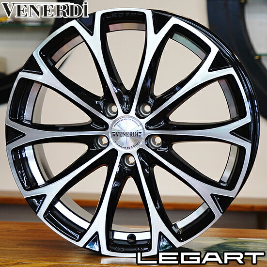 【アルミホイール単品4本価格】【VENERDI LEGART】【ヴェネルディ レガート】【18X8.0J　5穴 PCD：114.3】【ピアノブラック】【C-HR レクサスNX アルファード ヴェルファイア】表示は4本価格です