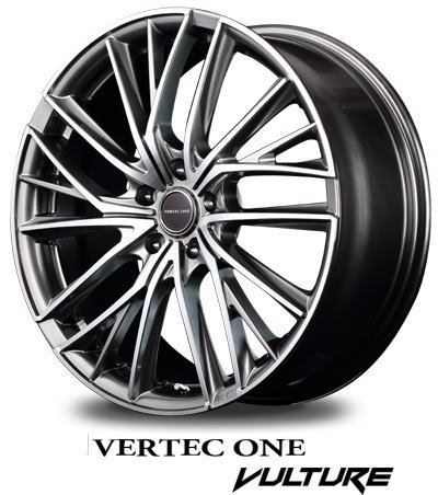 【アルミホイール単品4本セット】【17インチ】【MID】【VERTEC ONE VULTULE】【ヴァーテックワン ヴァルチャー】【17X7.0J　5穴　PCD：114.3】【C-HR、ヤリスクロス、CR-V、フォレスターなど】表示は4本セット価格