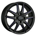 【アルミ単品4本セット】【15インチ】【BRIDGESTONE ECO FORME CRS20】【ブリヂストン エコフォルムCRS20】【マットブラックブルーラインMBL】【15X4.5 4穴 PCD：100】【軽自動車全般】