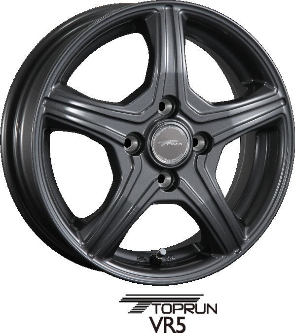 【アルミホイール単品4本セット】【14インチ】【BRIDGESTONE TOPRUN VR5】【ブリヂストン トップランVR5】【14X4.5 4穴 PCD：100】【軽自動車用】ekスペース/ミライース/N-BOX/スペーシア/デイズ/ekワゴンなど表示は4本価格です