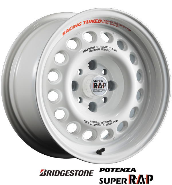 【アルミホイール単品1本価格】【15インチ】【POTENZA SUPER　RAP　evo】（ポテンザ　スーパーアールエーピー　エボ）【15X7.5　4穴　PCD：114.3　インセット0】表示は1本価格です