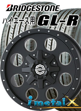 【車検対応】【アルミ付タイヤ4本セット】【215/65R16（109/107R）】BRIDGESTONE GL-R/ブリヂストン　ジーエルアールSOLID RACING i metal X（アイメタルX）16X6.5J　6穴　PCD：139.7(215/65-16 215-65-16インチ）