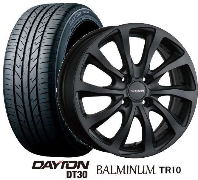 アルミタイヤセット【165/50R15　DAYTON DT30】【15X4.5バルミナTR10　MB】【15インチ】【ブリヂストン製】【4本セット】