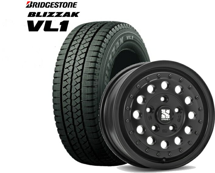 【14X5.0　5穴　PCD：114.3 165/80R14　91/90N　ブリヂストンブリザックVL1