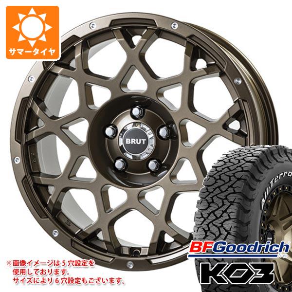 【タイヤ交換対象】CX-5 KE/KF系用 サマータイヤ BFグッドリッチ オールテレーンT/A KO3 LT235/70R16 110/107S ホワイトレター ブルート BR-55 6.5-16 タイヤホイール4本セット