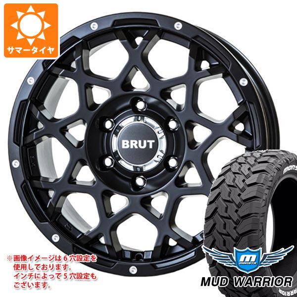 【タイヤ交換対象】エクリプスクロス GK系用 サマータイヤ モンスタ マッドウォーリアー LT235/70R16 104/101Q ホワイトレター ブルート BR-55 6.5-16 タイヤホイール4本セット