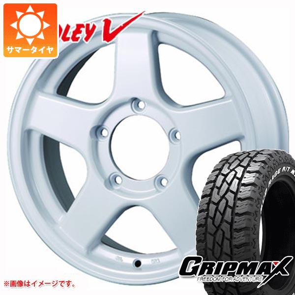 【タイヤ交換対象】ジムニーシエラ JB74W用 サマータイヤ グリップマックス マッドレイジ R/T MAX LT185/85R16 105/103Q ホワイトレター ブラッドレー V 6.0-16 タイヤホイール4本セット