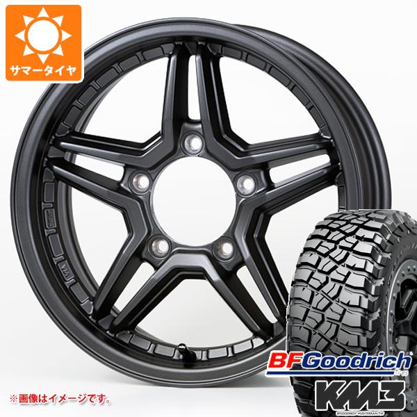 【タイヤ交換対象】ジムニー JB64W用 サマータイヤ BFグッドリッチ マッドテレーンT/A KM3 LT205/80R16 111/108Q ジャオス エクセル JX3 5.5-16 タイヤホイール4本セット