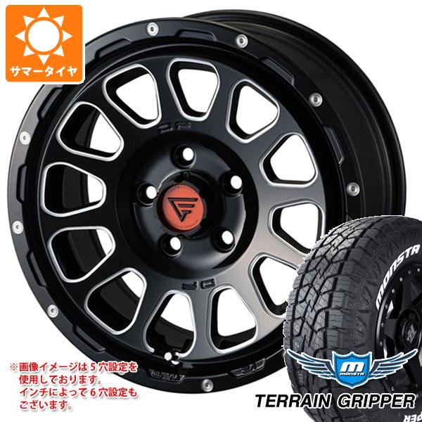 【タイヤ交換対象】5本セット FJクルーザー 10系用 サマータイヤ モンスタ テレーングリッパー LT285/70R17 121/118R ホワイトレター デルタフォース オーバル 8.0-17 タイヤホイール5本セット