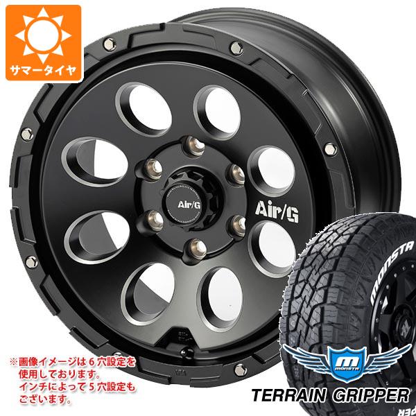 【タイヤ交換対象】ランドクルーザー プラド 150系用 サマータイヤ モンスタ テレーングリッパー 265/70R17 115T ホワイトレター エアージー マッシヴ 8.0-17 タイヤホイール4本セット