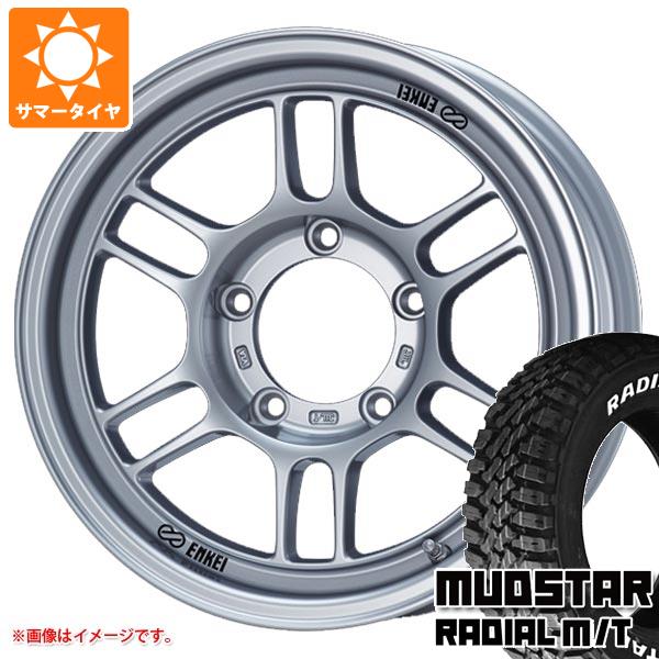 【タイヤ交換対象】5本セット ジムニー JB64W用 サマータイヤ マッドスター ラジアル M/T 215/70R16 100T ホワイトレター エンケイ オールロード RPT1 5.5-16 タイヤホイール5本セット